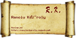 Renoiu Károly névjegykártya