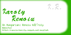 karoly renoiu business card